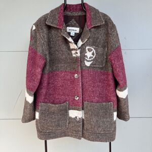 Mulberry Street 75% Wool Jacket Southwestern Transitional Coat Jacket, Size M